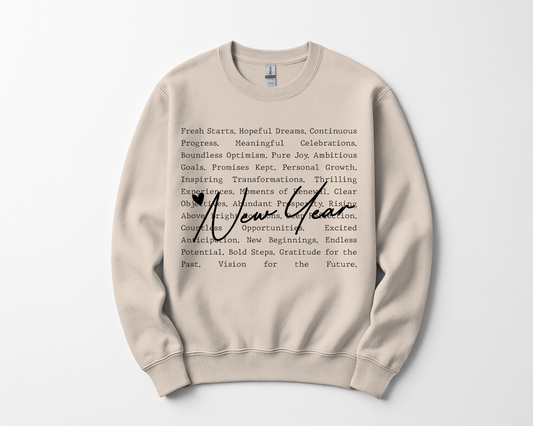 New Year Words Sweatshirt