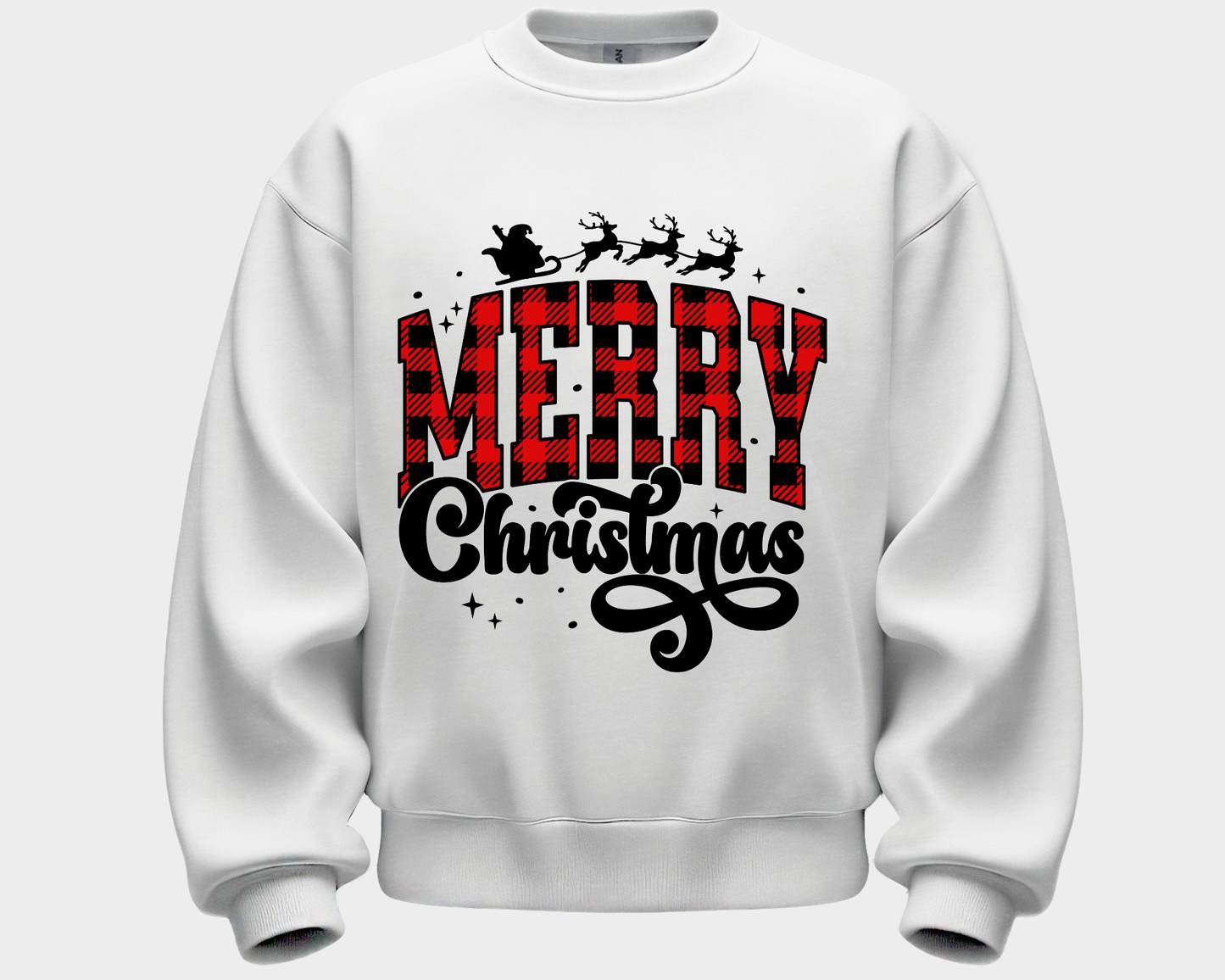 Merry Christmas Buffalo Plaid Sweatshirt