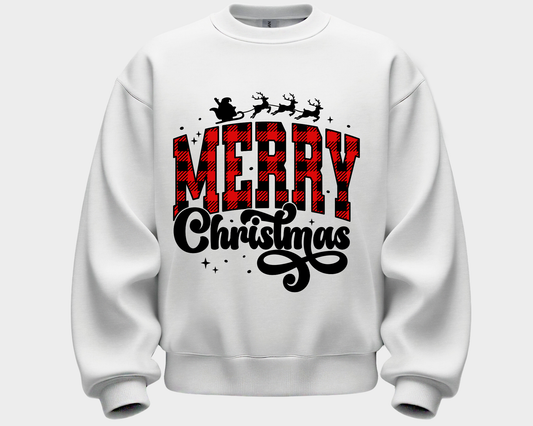 Merry Christmas Buffalo Plaid Sweatshirt